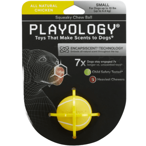 Squeaky Chew Ball Playology Small – PetToba - Main Image