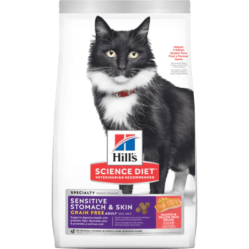 Adult Sensitive Stomach Skin Grain Free Dry Cat Food Hill s Scie PetToba