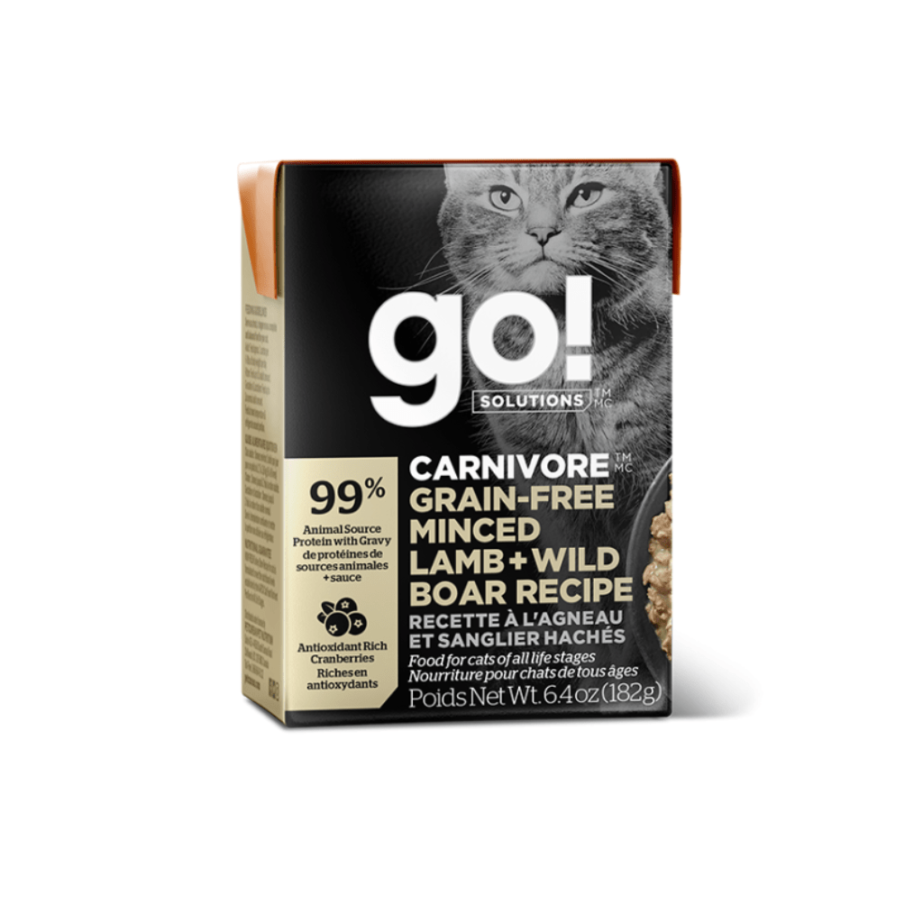 Carnivore Grain-Free Minced Lamb & Wild Boar 24/181g - Wet Cat Food - Go! Solutions - PetToba-Go! Solutions