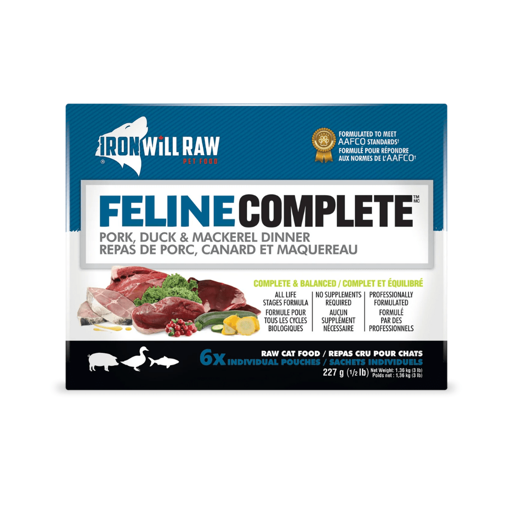 Complete Feline Pork Duck & Mackerel Dinner 3LB Frozen Raw Cat Food