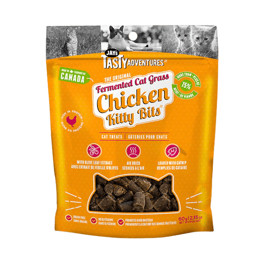 Fermented Cat Grass Chicken Kitty Bits Cat Treats Jay's PetToba