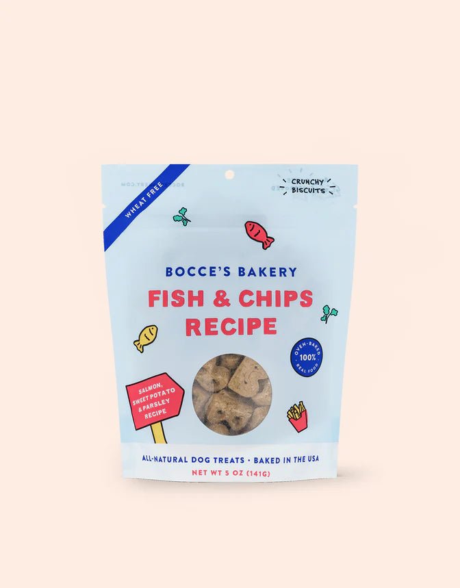 Fish & Chips Biscuits - Dog Treats - Bocce's
