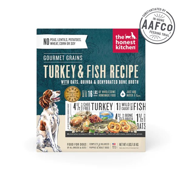 Gourmet Grains Turkey & White Fish - Dehydrated/Air-Dried Dog Food - The Honest Kitchen - PetToba-The Honest Kitchen