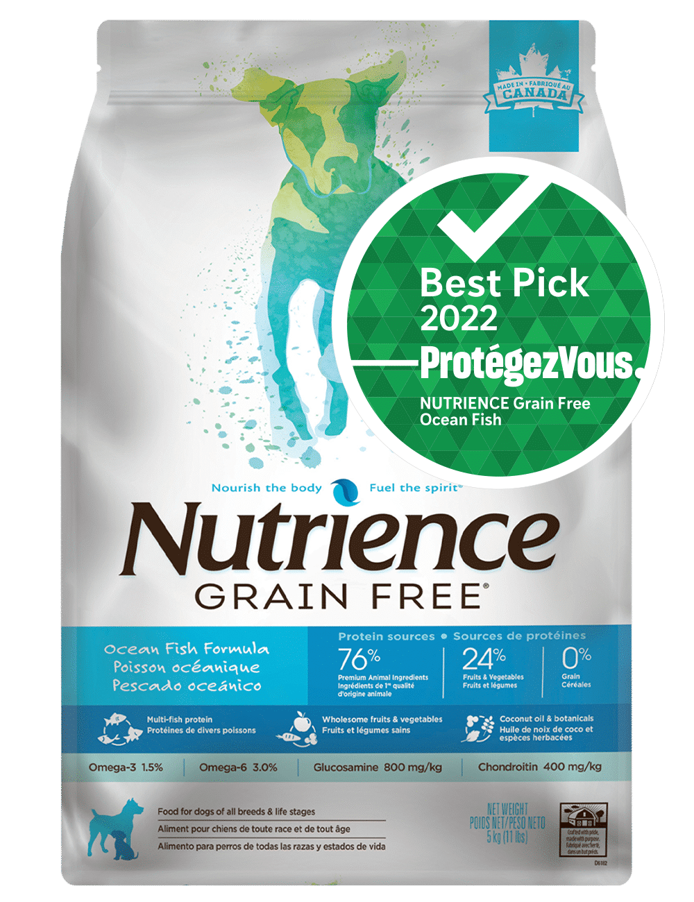 Grain Free Ocean Fish Formula Dry Dog Food Nutrience PetToba