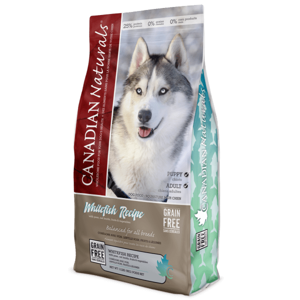 Grain Free Whitefish Recipe Dry Dog Food Canadian Naturals PetToba