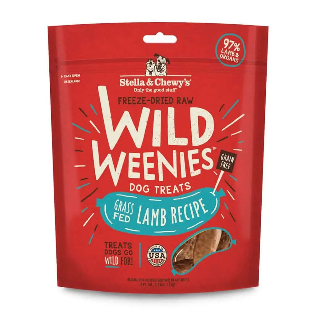 Grass-fed Lamb Wild Weenies - Freeze Dried Raw Dog Treats - Stella & Chewy's