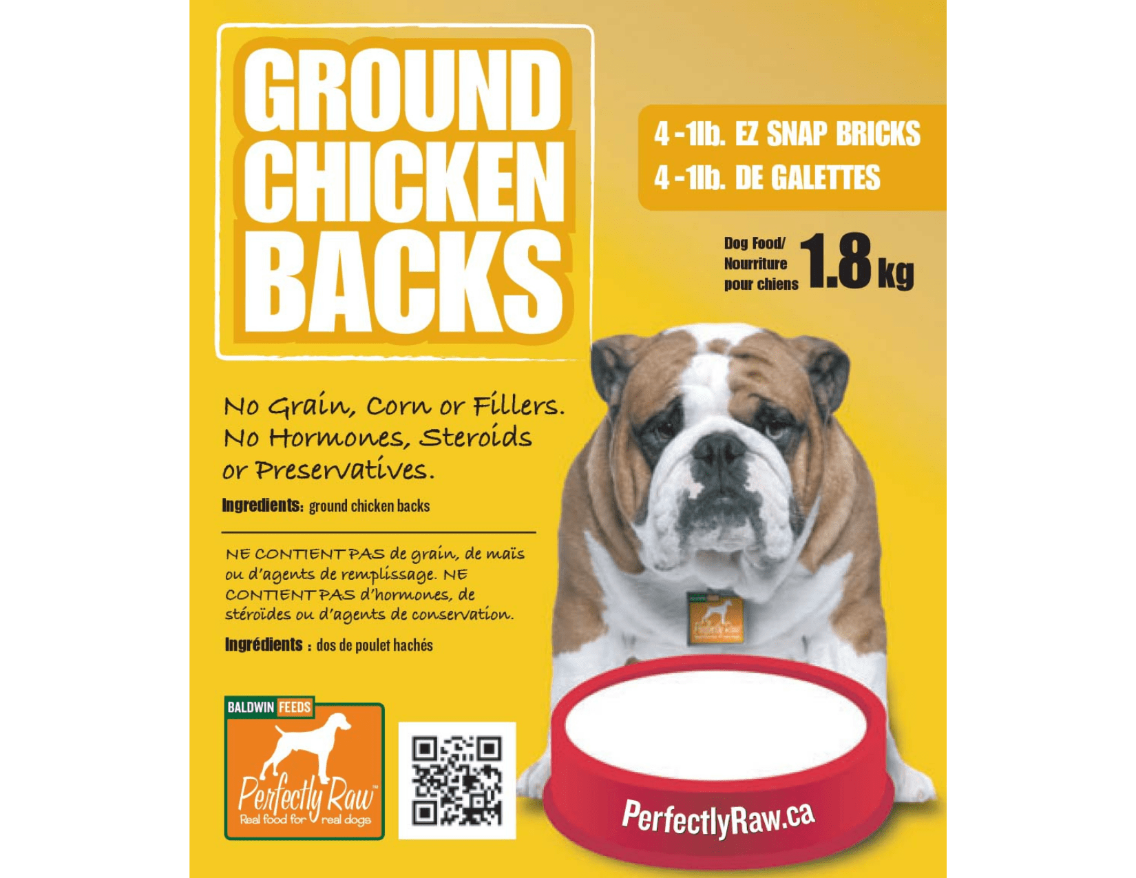 Ground Chicken Backs Frozen Raw Dog Food Perfectly Raw PetToba