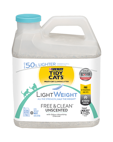 LightWeight™ Free & Clean™ Unscented Clumping Cat Litter for Multiple Cats - Cat Litter - Tidy Cats - PetToba-Purina