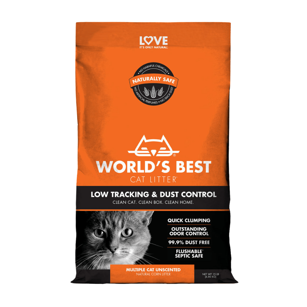 Low Tracking & Dust Control Unscented Clumping Cat Litter - World's Best