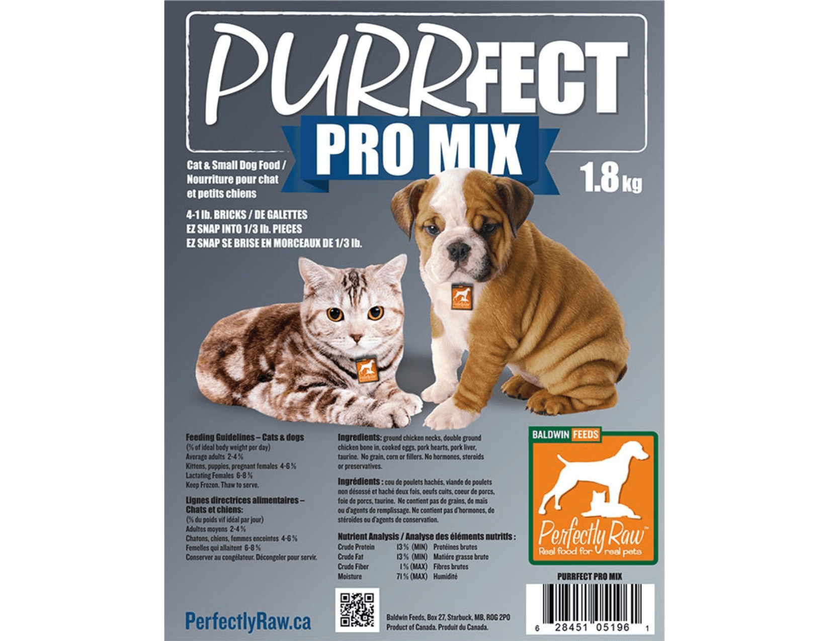 Purrfect Pro Mix for cats and small dogs Perfectly Raw PetToba