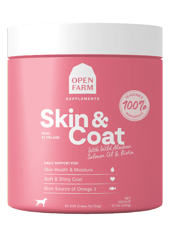 Skin & Coat Supplement Chews for Dogs - Dog Supplements - Open Farm - PetToba-Open Farm