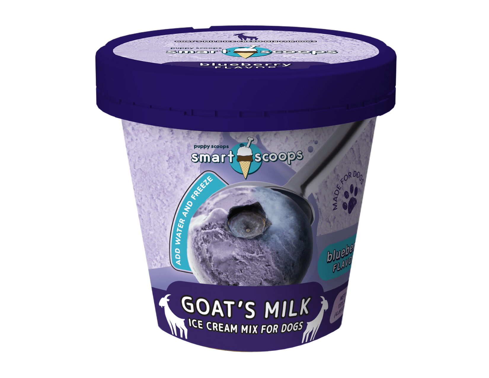 Smart Scoops Goat's Milk Ice Cream Mix Blueberry PetToba