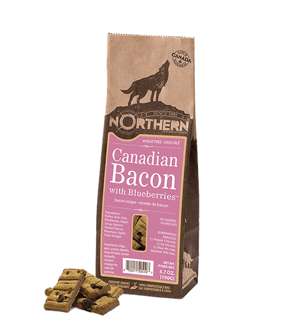Wheat Free Canadian Bacon with Blueberries - Northern Biscuit