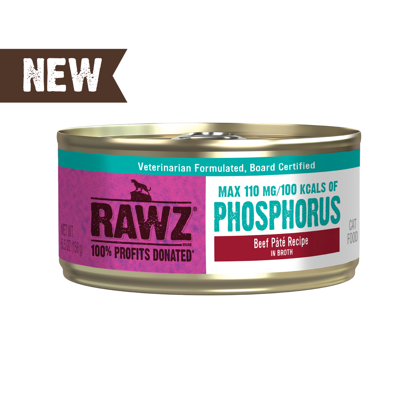 Low Phosphorous Beef Pate Recipe in Broth - Wet Cat Food - Rawz