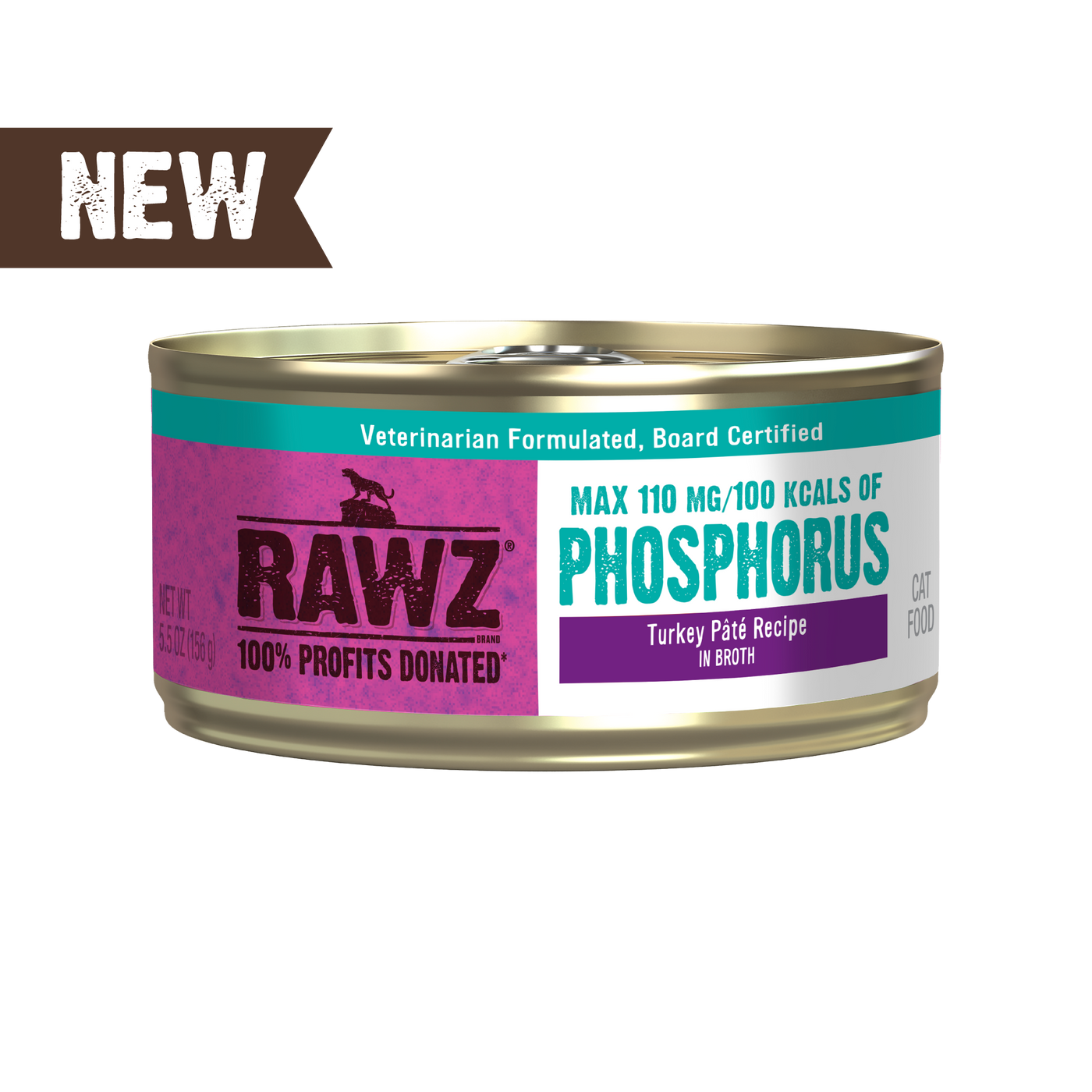 Low Phosphorous Turkey Pate Recipe in Broth - Wet Cat Food - Rawz