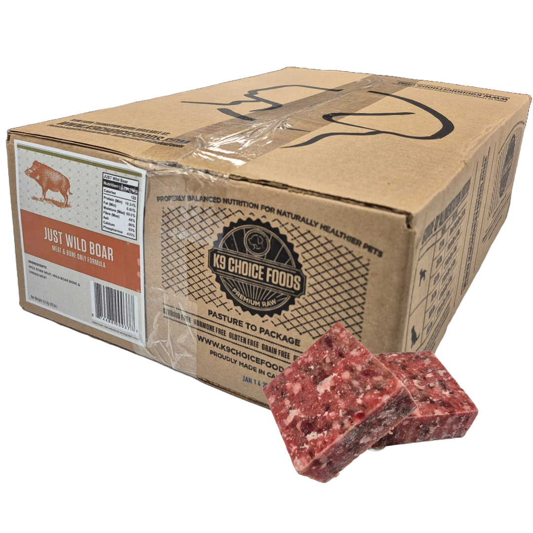 K9 Choice - Just Wild Boar 9.1kg/20lb - Frozen Raw Dog Food