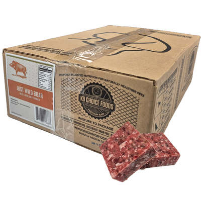 K9 Choice - Just Wild Boar 9.1kg/20lb - Frozen Raw Dog Food