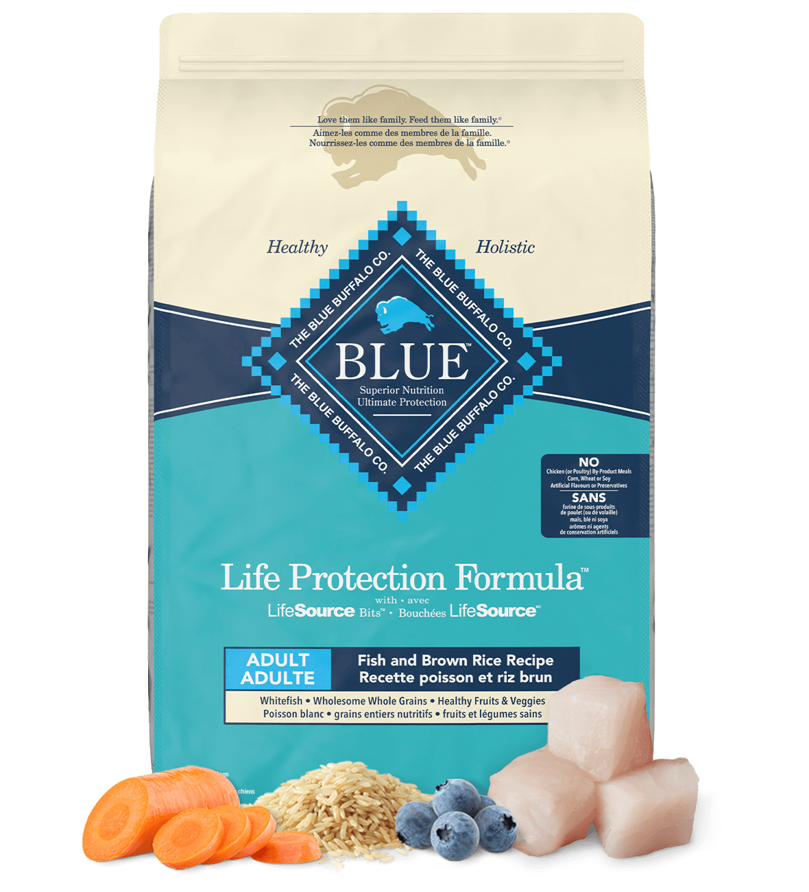 Adult Fish and Brown Rice - Dry Dog food - Blue Buffalo - PetToba - Blue Buffalo