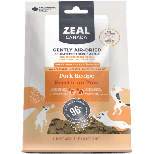 Air - Dried Pork with Freeze - Dried Salmon - Air Dried Dog Food - Zeal - PetToba - Zeal