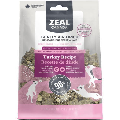 Air - Dried Turkey with Freeze - Dried Salmon & Pumpkin - Air Dried Dog Food - Zeal - PetToba - Zeal