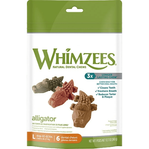 Alligator Large Daily All Natural Daily Dental Chew for Dogs - Whimzees® - PetToba - Whimzees