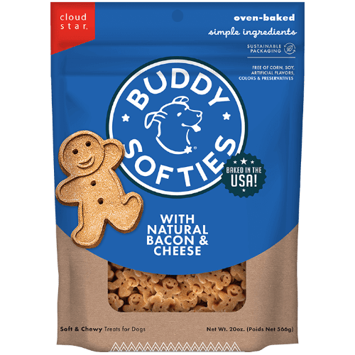 Bacon & Cheese Healthy Whole Grain Soft & Chewy Treats - Buddy Biscuit - PetToba - Buddy Biscuits