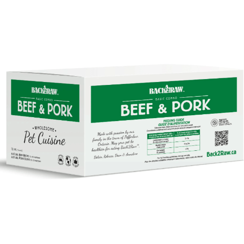 Basic Beef & Pork Combo 12LB - Frozen Raw Food - Back2Raw - PetToba - Back2Raw