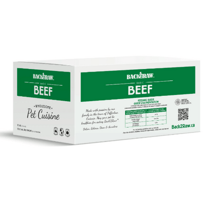 Basic Beef Recipe 12LB - Frozen Raw Food - Back2Raw - PetToba - Back2Raw