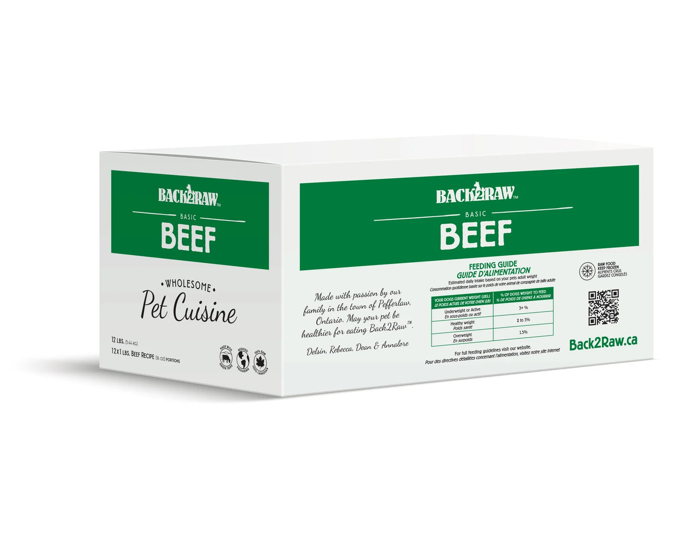 Basic Beef Recipe 12LB - Frozen Raw Food - Back2Raw - PetToba-Back2Raw