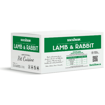 Basic Lamb & Rabbit Combo 12LB - Frozen Raw Food - Back2Raw - PetToba - Back2Raw