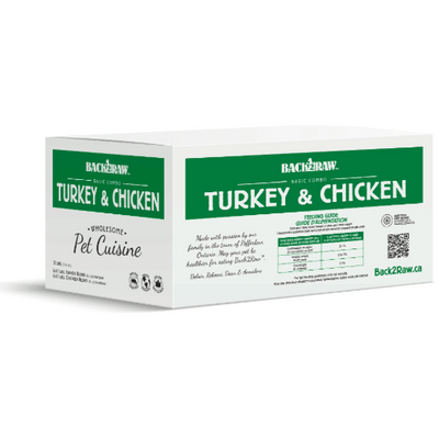 Basic Turkey & Chicken Combo 12LB - Frozen Raw Food - Back2Raw - PetToba - Back2Raw