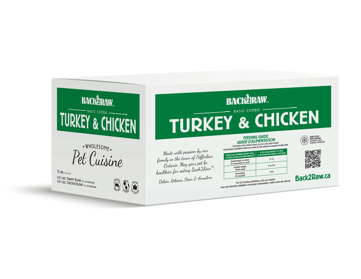 Basic Turkey & Chicken Combo 12LB - Frozen Raw Food - Back2Raw - PetToba-Back2Raw