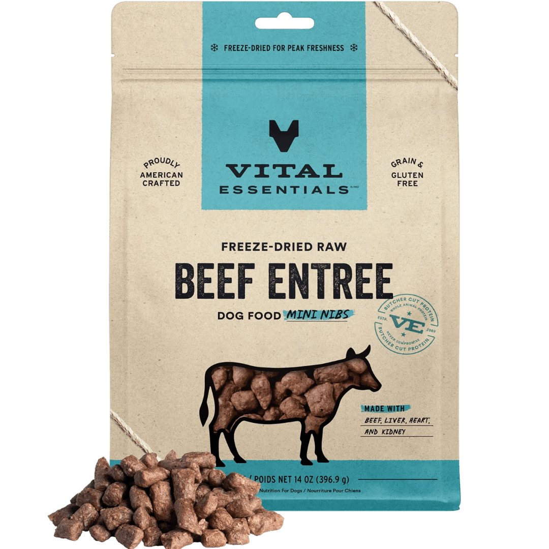 Beef Entree Mini Nibs - Freeze Dried Raw Dog Food - Vital Essentials - PetToba - Vital Essentials