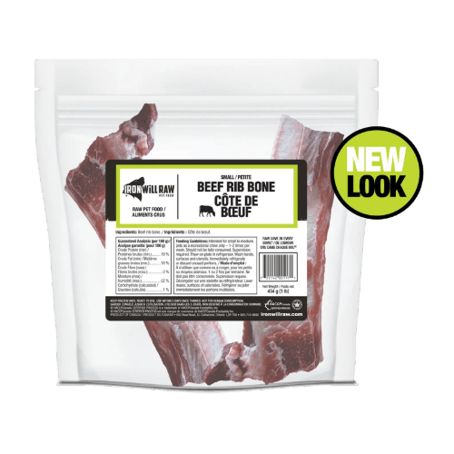 Beef Rib Bone Small 1 LB - Frozen Raw Dog Chew - Iron Will Raw - PetToba - Iron Will Raw