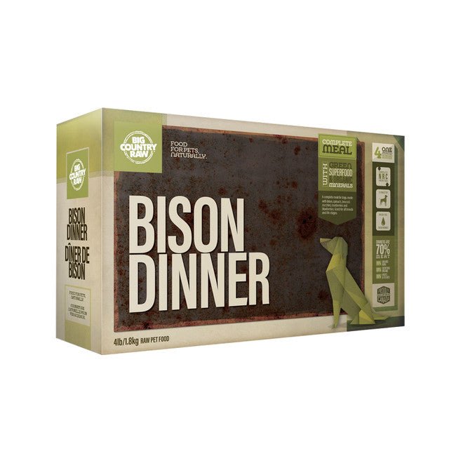 Bison Dinner Carton - Frozen Raw Dog Food - Big Country Raw - PetToba - Big Country Raw