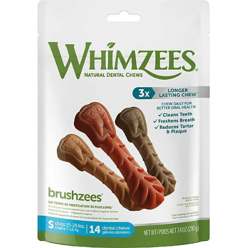 Brushzees Daily Small All Natural Daily Dental Treat for Dogs - Whimzees® - PetToba - Whimzees