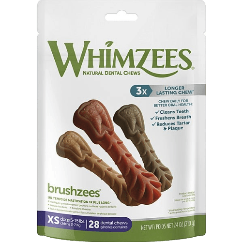 Brushzees Daily XSmall All Natural Daily Dental Treat for Dogs - Whimzees® - PetToba - Whimzees