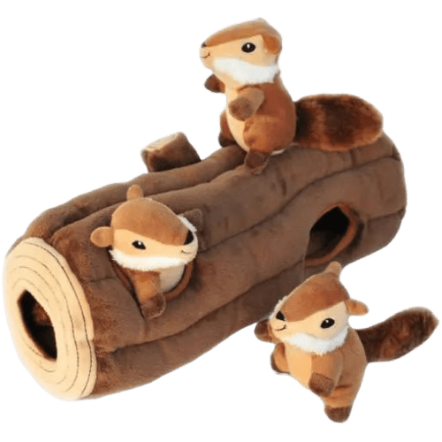 Burrow Squeaker Toy Burrow Log - ZippyPaws - PetToba - ZippyPaws