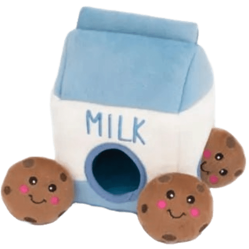 Burrow Squeaker Toy Millk & Cookies - ZippyPaws - PetToba - ZippyPaws