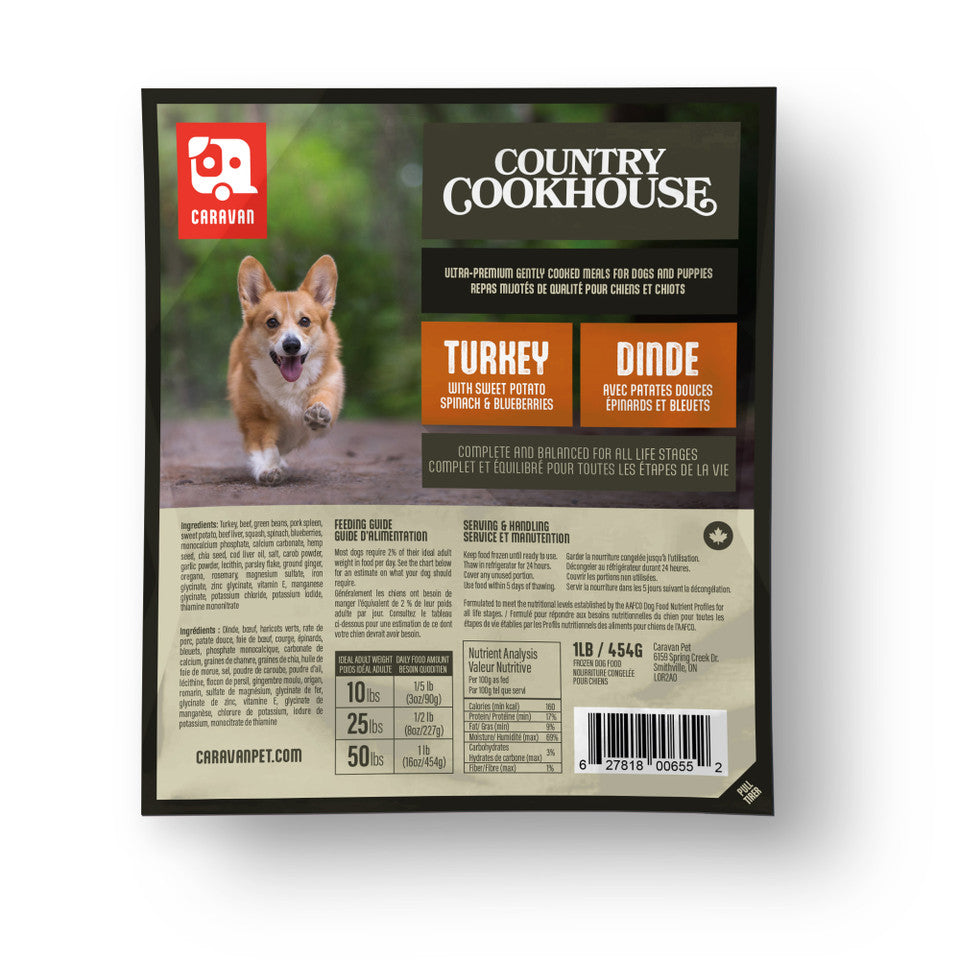 Country Cookhouse Turkey - Cooked Frozen Raw Food - Caravan