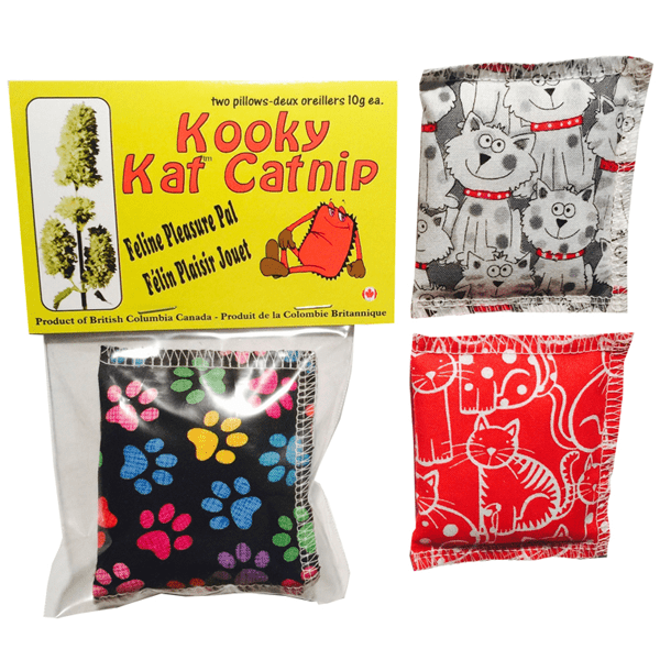 Catnip Toy Fabric Pillow 2pk - Kooky Kat - PetToba - Kooky Kat