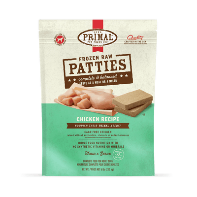 Chicken Canine Raw Patties - Frozen Raw Dog Food - Primal Pet Foods - PetToba - Primal Pet Foods