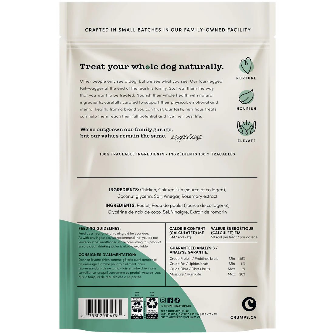 Chicken Collagen Jerky - Dog Treats - Crumps' Naturals - PetToba - Crumps' Naturals
