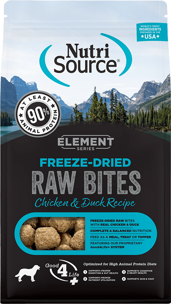 Chicken & Duck Recipe Raw Bites (Element Series) - Freeze-Dried Dog Food - NutriSource - PetToba-NutriSource