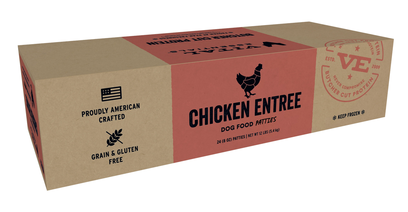 Chicken Entree Patties - Frozen Raw Dog Food - Vital Essentials - PetToba - Vital Essentials