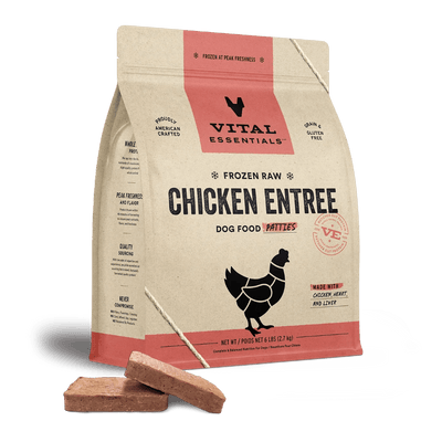 Chicken Entree Patties - Frozen Raw Dog Food - Vital Essentials - PetToba - Vital Essentials