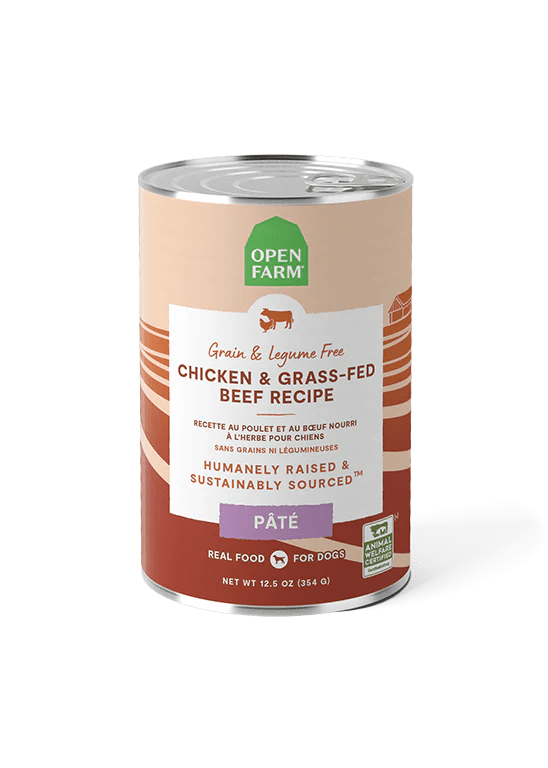 Chicken & Grass - Fed Beef Pâté - Wet Dog Food - Open Farm - PetToba - Open Farm