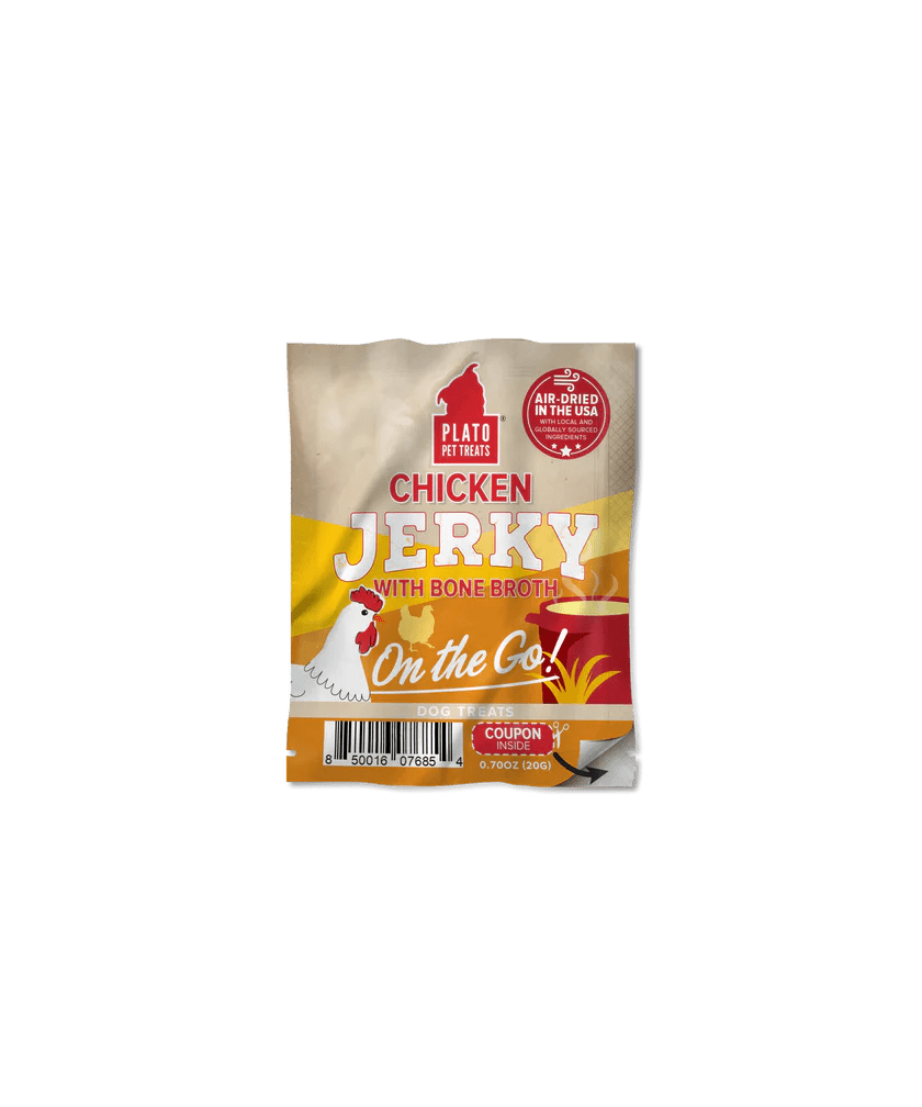 Chicken Jerky with Bone Broth - On The Go! Treats - Dog Treats - Plato - PetToba - Plato