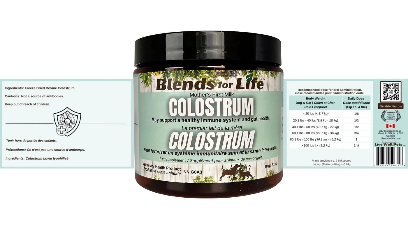 Colostrum (Bovine) - Dog & Cat Supplements - Blends for Life - PetToba - Blends for Life