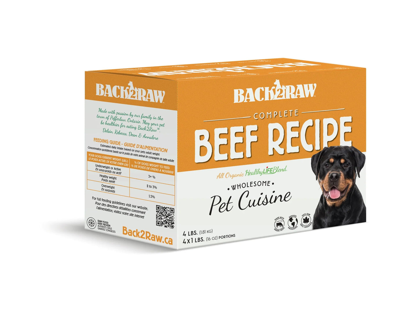 Complete Beef Recipe 4LB - Frozen Raw Food - Back2Raw - PetToba-Back2Raw